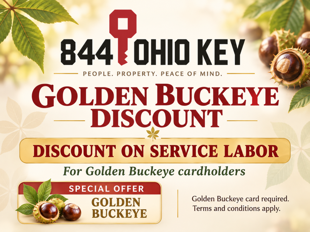 5% off labor for seniors and Golden Buckeye card holders, code SENIOR5, valid ID required