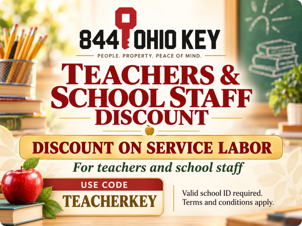 5% off labor for teachers and school staff, code SCHOOL5, valid school ID required