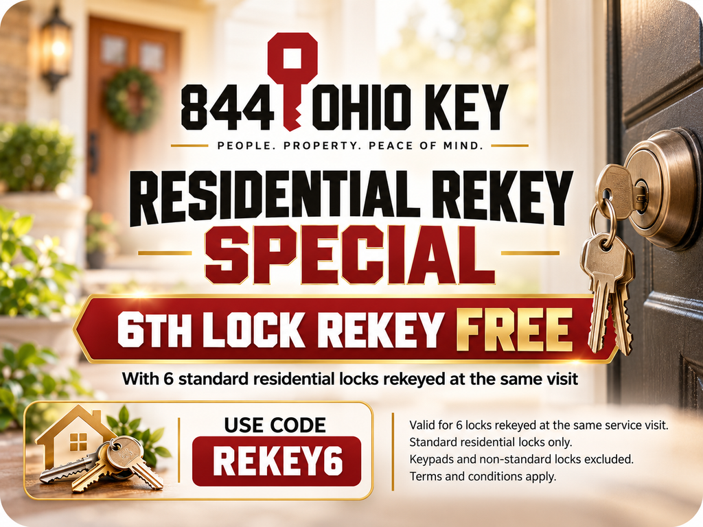 Sixth lock cylinder free when rekeying five or more locks, code REKEY6