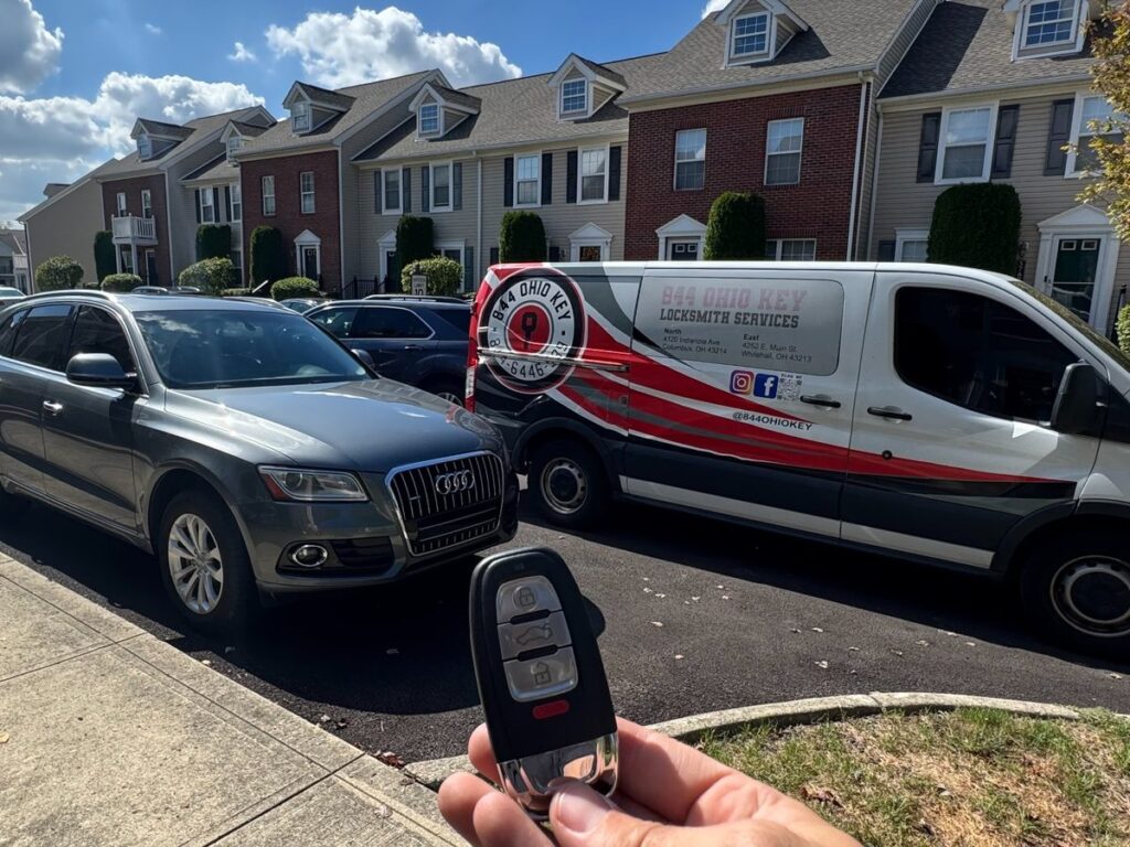 New replacement key for a 2015 Audi Q5 made at the customer’s vehicle