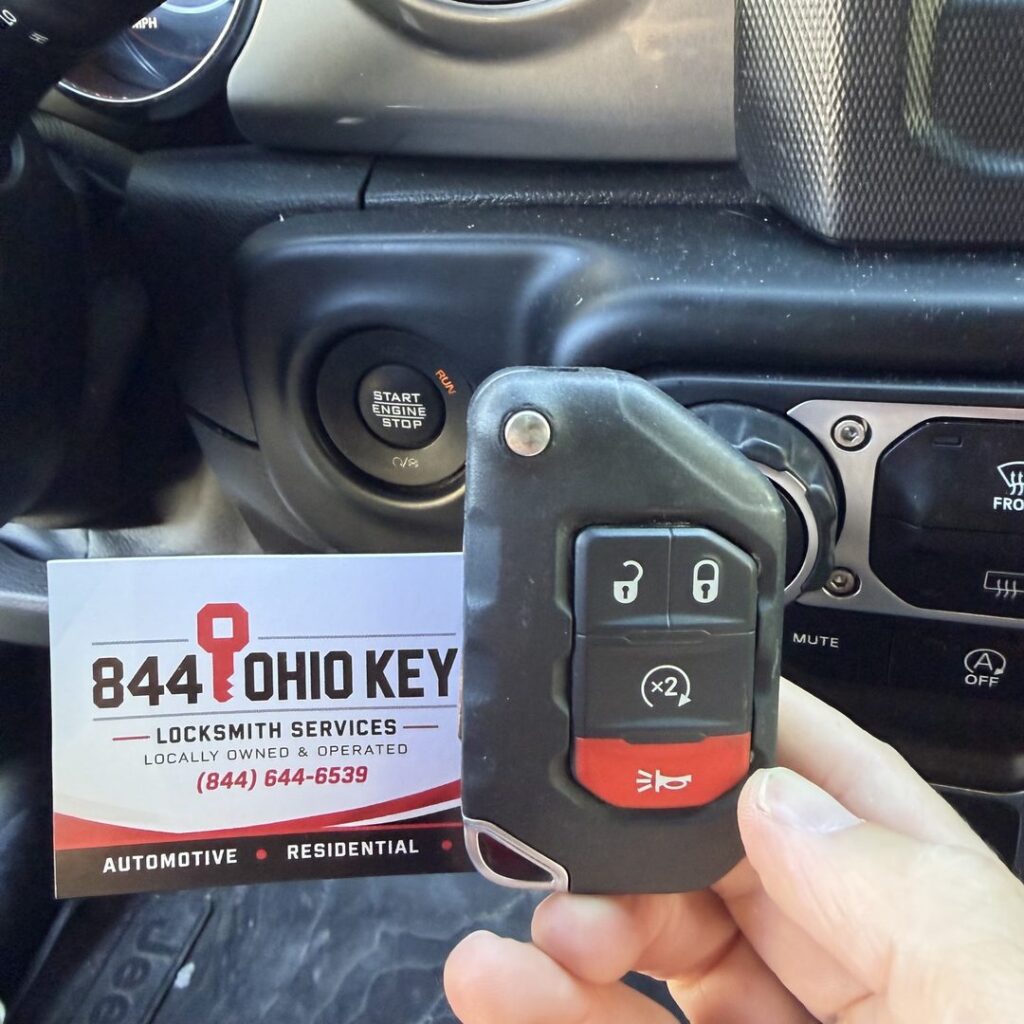 Push-to-start proximity key fob for a 2022 Jeep Wrangler