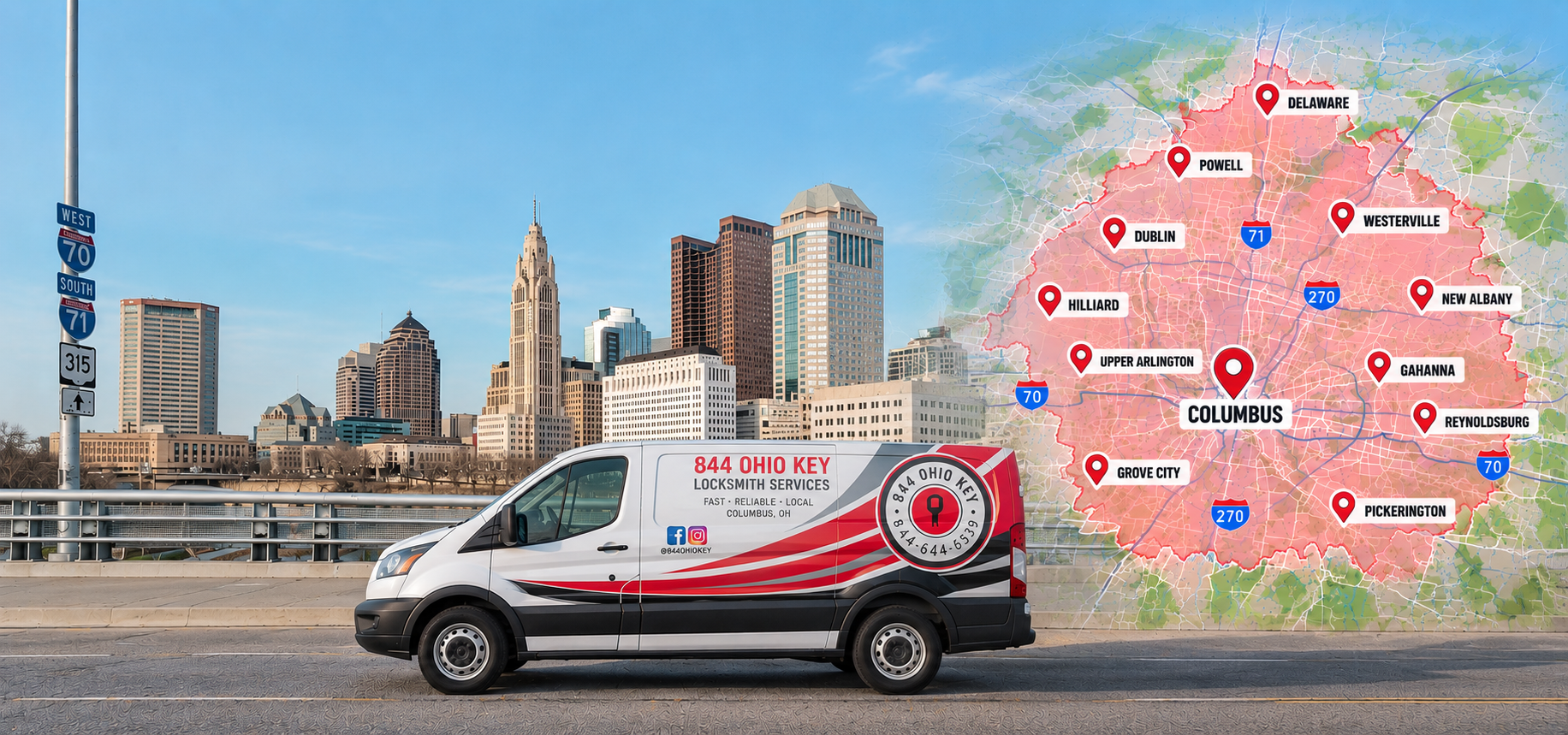Locksmith Service Areas in Central Ohio